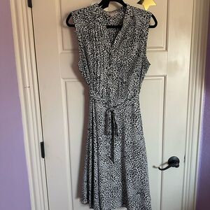 Nanette Lepore Black and White Midi Dress